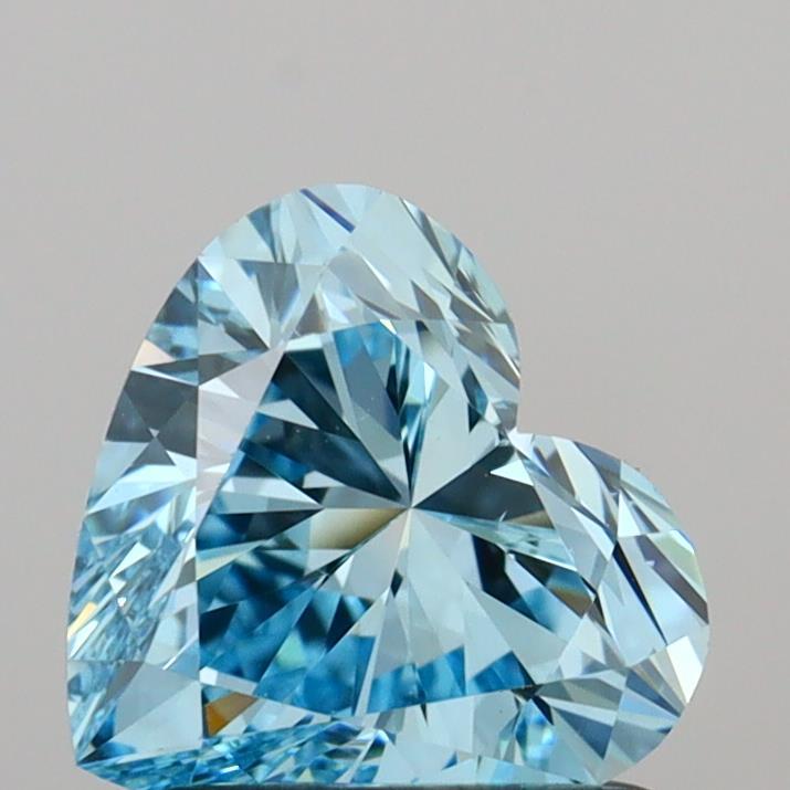 1.00 Ct. Fancy Vivid Blue Heart Lab Grown Diamond