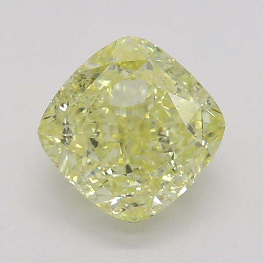 0.78 Ct. Fancy Intense Yellow Cushion Diamond