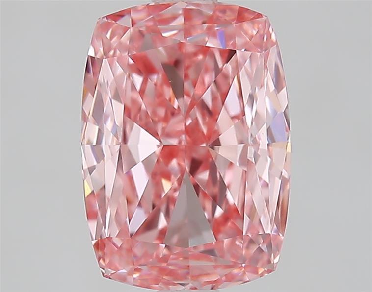 2.50 Ct. Fancy Vivid  Pink Cushion Lab Grown Diamond