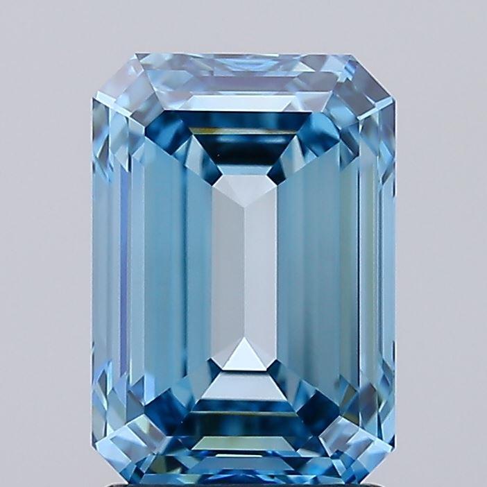 2.31 Ct. Fancy Vivid Blue Emerald Lab Grown Diamond