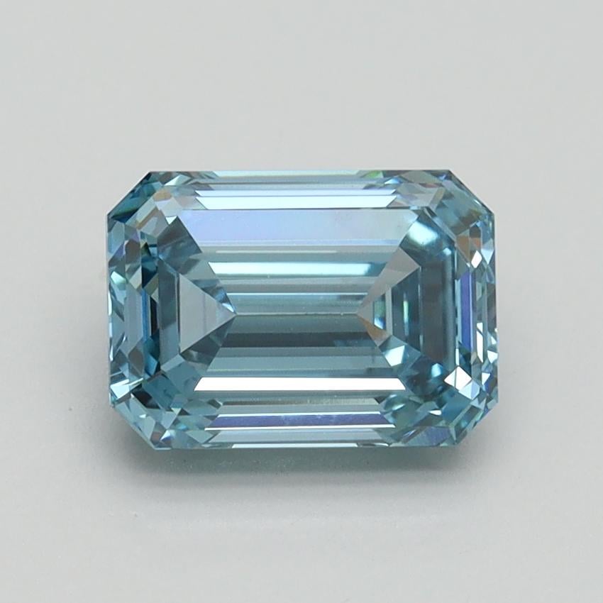 1.52 Ct. Fancy Intense Malibu Blue Emerald Lab Grown Diamond