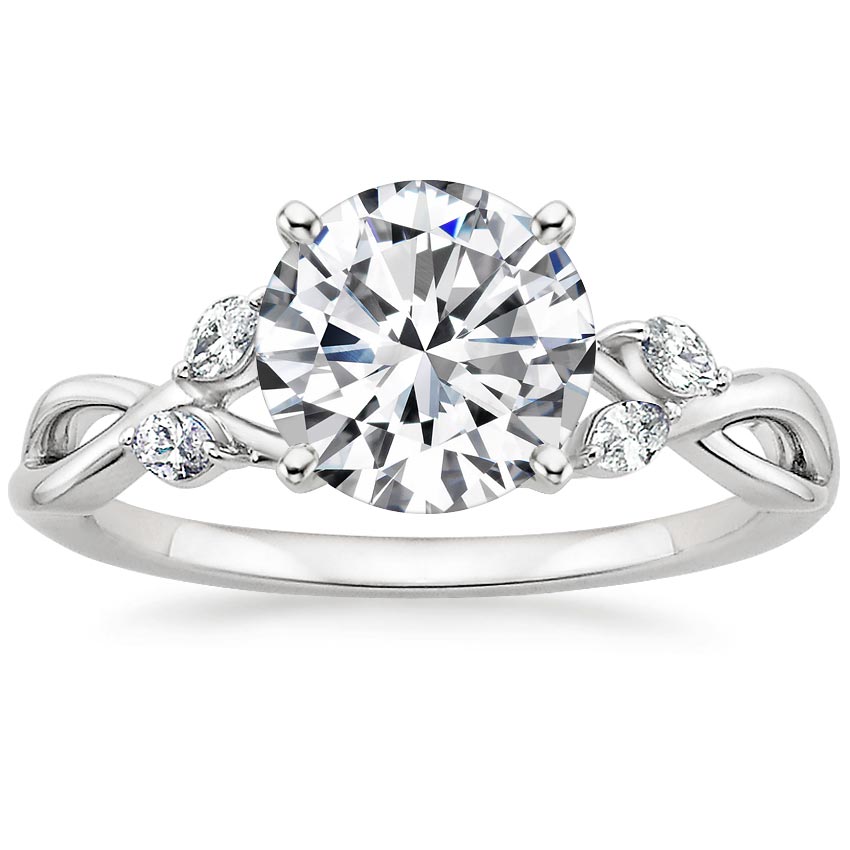 Platinum Willow Diamond Ring (1/8 ct. tw.), large top view