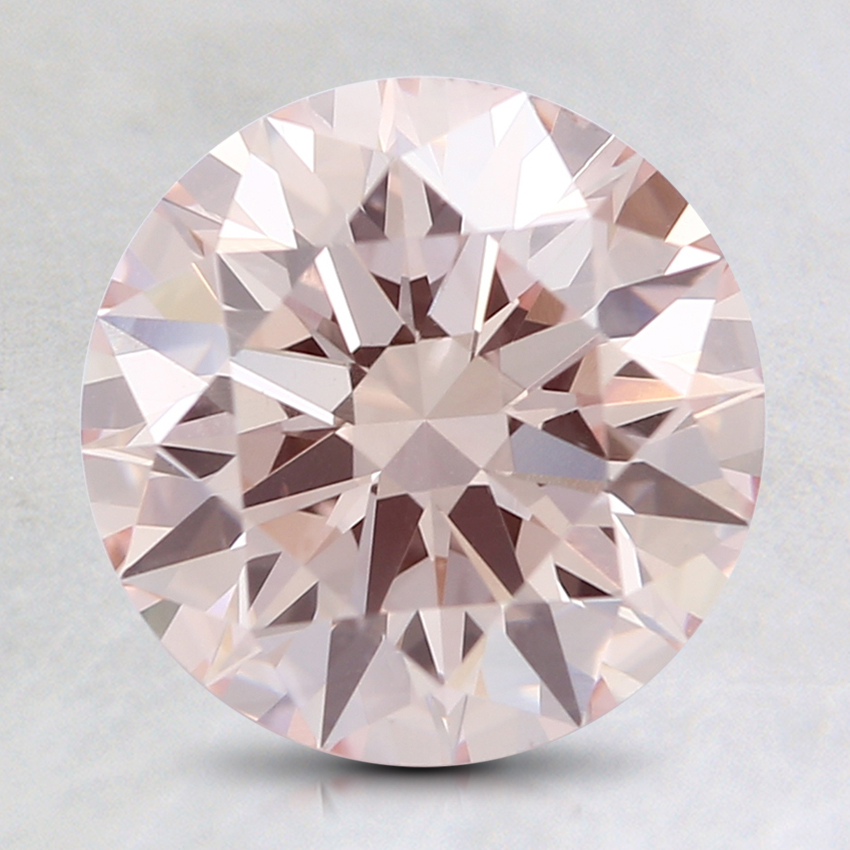 2.00 Ct. Fancy Light Orangy Pink Round Lab Grown Diamond