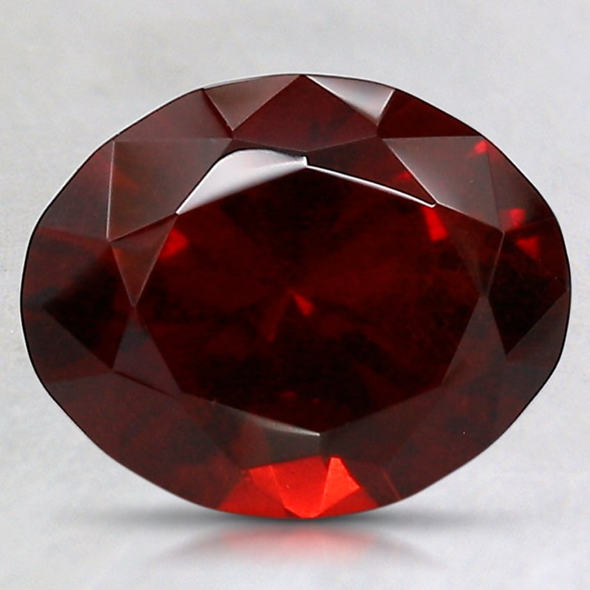 9.5x7.6mm Unheated Red Oval Garnet