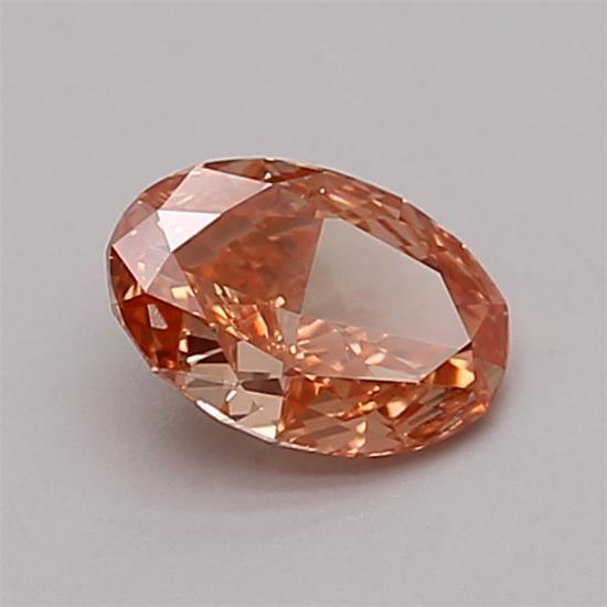 0.50 Ct. Fancy Vivid Orangy Pink Oval Lab Grown Diamond