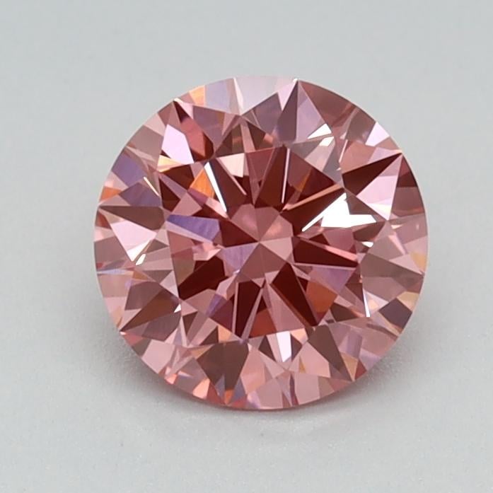 0.75 Ct. Fancy Vivid Pink Round Lab Grown Diamond