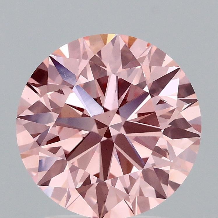 2.52 Ct. Fancy Vivid Pink Round Lab Grown Diamond