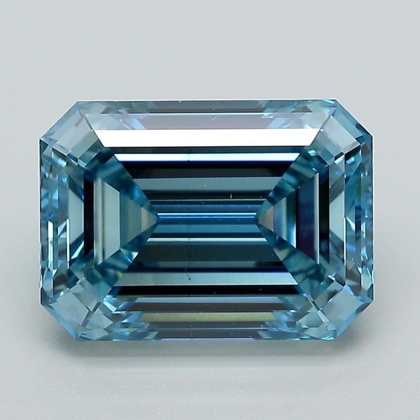 5.04 Ct. Fancy Vivid  Blue Emerald Lab Grown Diamond