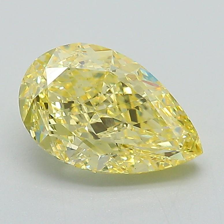 1.72 Ct. Fancy Intense Yellow Pear Lab Grown Diamond