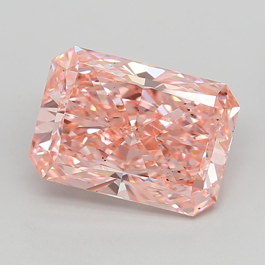 5.52 Ct. Fancy Vivid  Pink Radiant Lab Grown Diamond