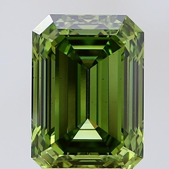 2.82 Ct. Fancy Vivid Green Emerald Lab Grown Diamond
