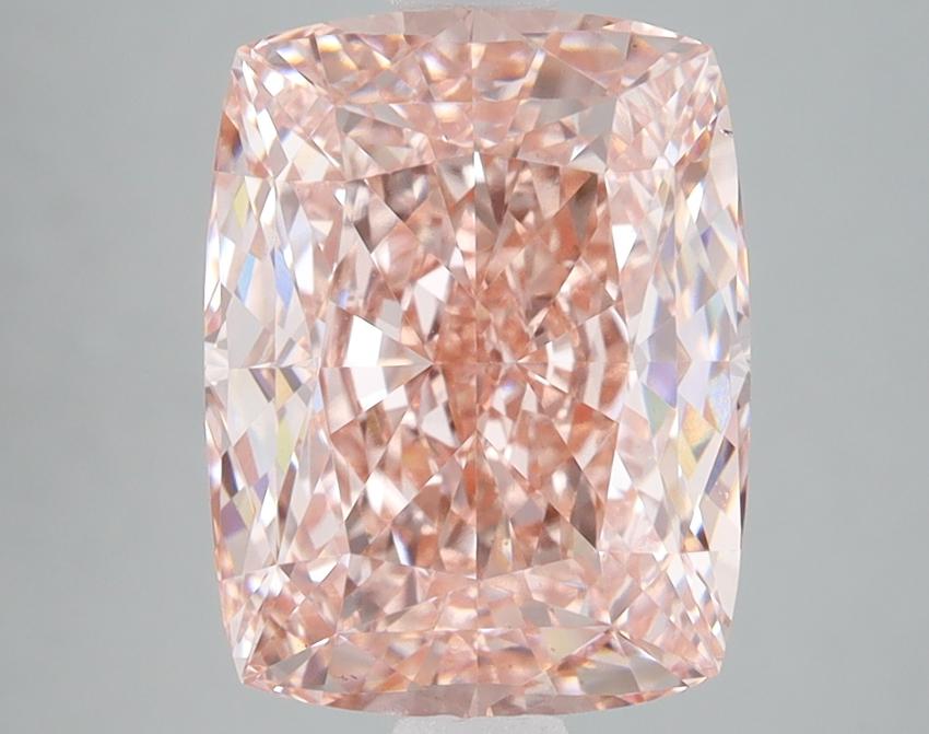 5.28 Ct. Fancy Vivid Pink Cushion Lab Grown Diamond