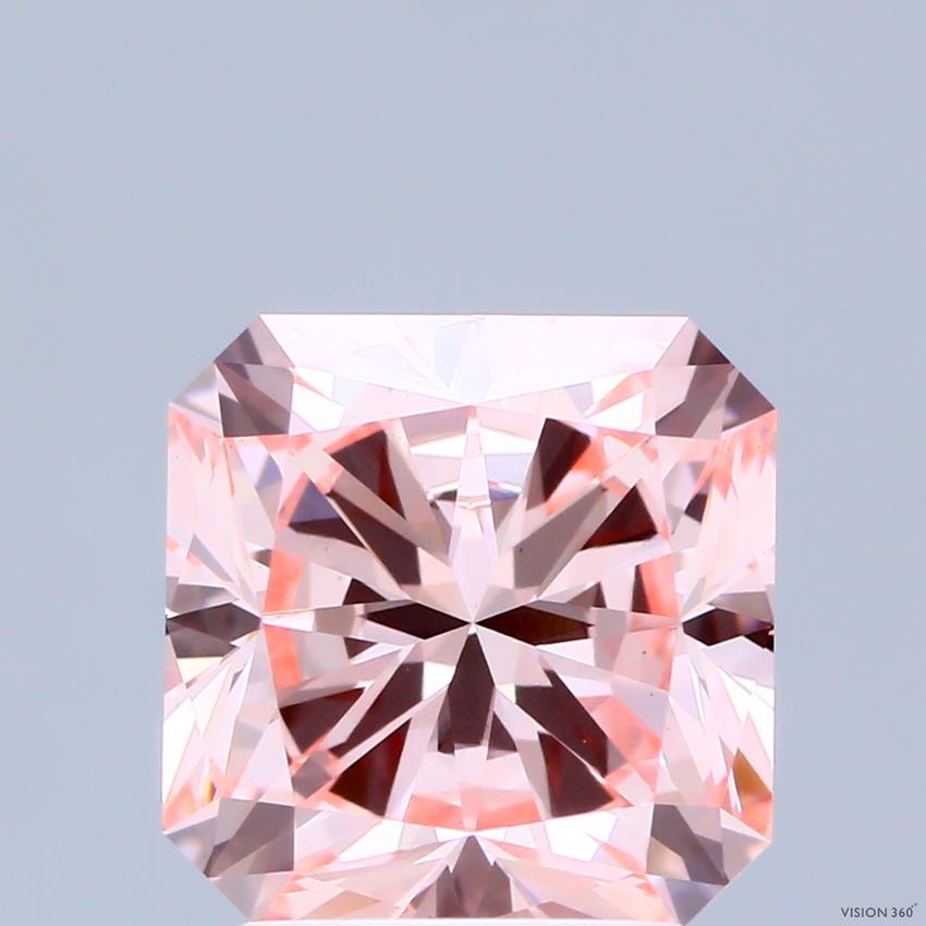 3.06 Ct. Fancy Intense Pink Radiant Lab Grown Diamond