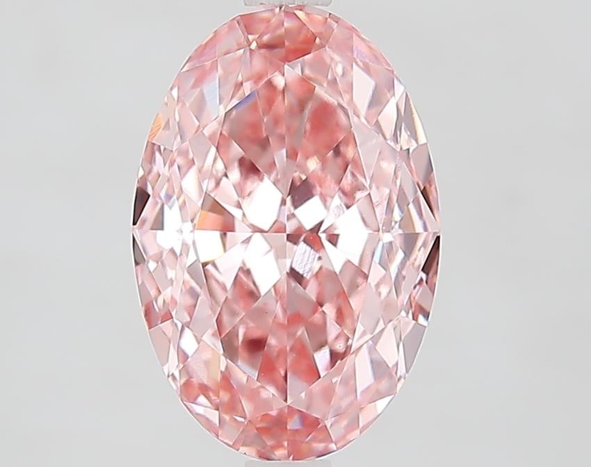 3.51 Ct. Fancy Vivid Pink Oval Lab Grown Diamond