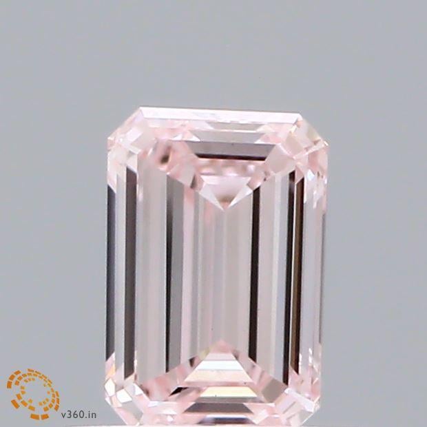 0.51 Ct. Fancy Light  Pink Emerald Lab Grown Diamond