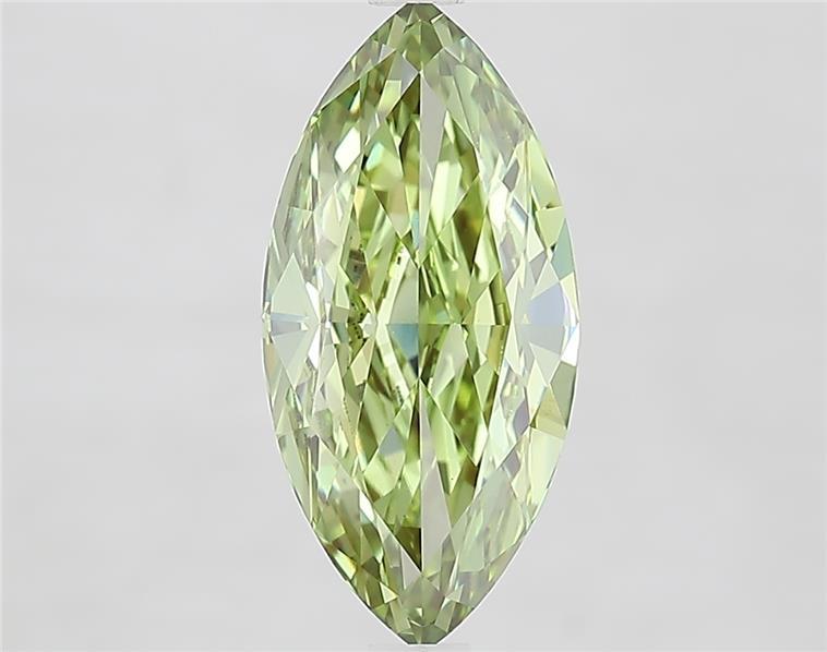 2.91 Ct. Fancy Vivid  Green Marquise Lab Grown Diamond