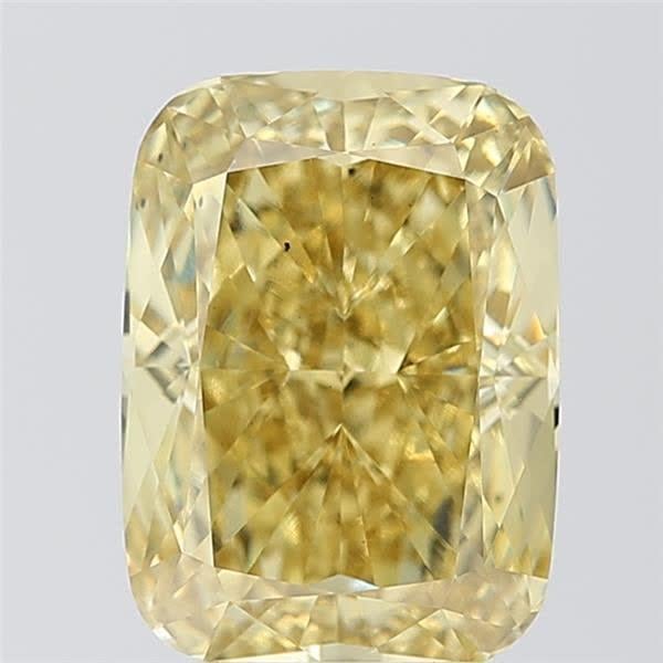5.07 Ct. Fancy Intense Yellow Cushion Lab Grown Diamond