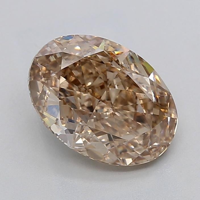 3.05 Ct. Light  Brown Oval Lab Grown Diamond