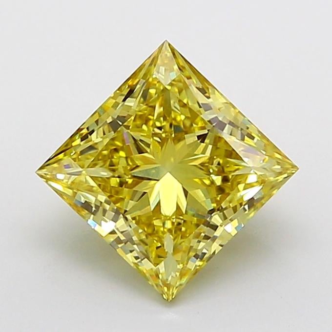 3.54 Ct. Fancy Intense  Yellow Princess Lab Grown Diamond