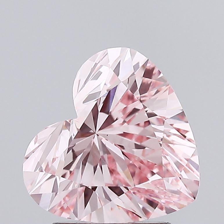 2.14 Ct. Fancy Intense Pink Heart Lab Grown Diamond