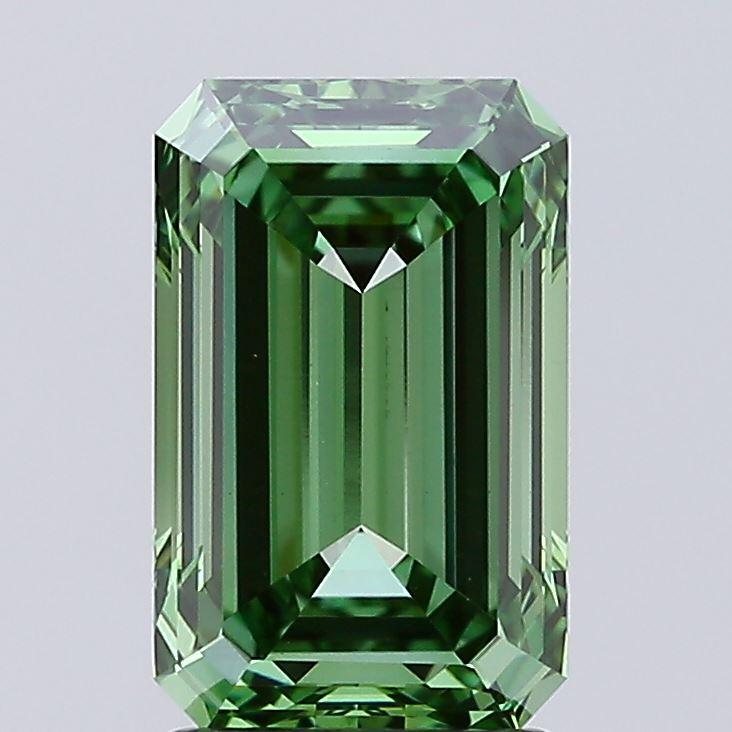 2.22 Ct. Fancy Vivid Green Emerald Lab Grown Diamond