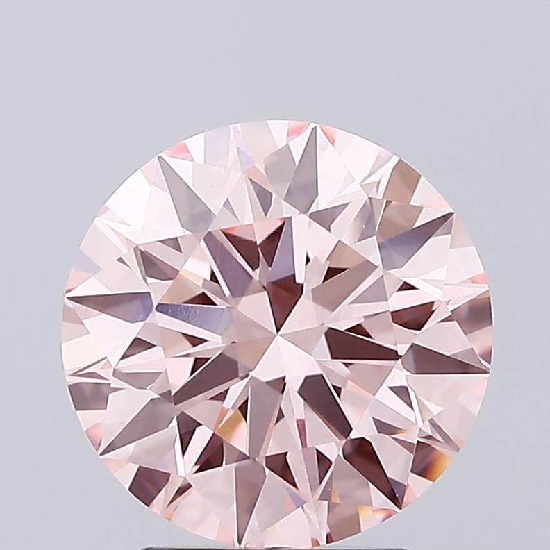 3.07 Ct. Fancy Intense Pink Round Lab Grown Diamond