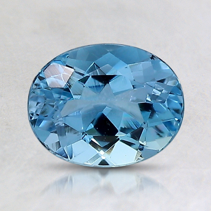 7.6x6mm Oval Aquamarine