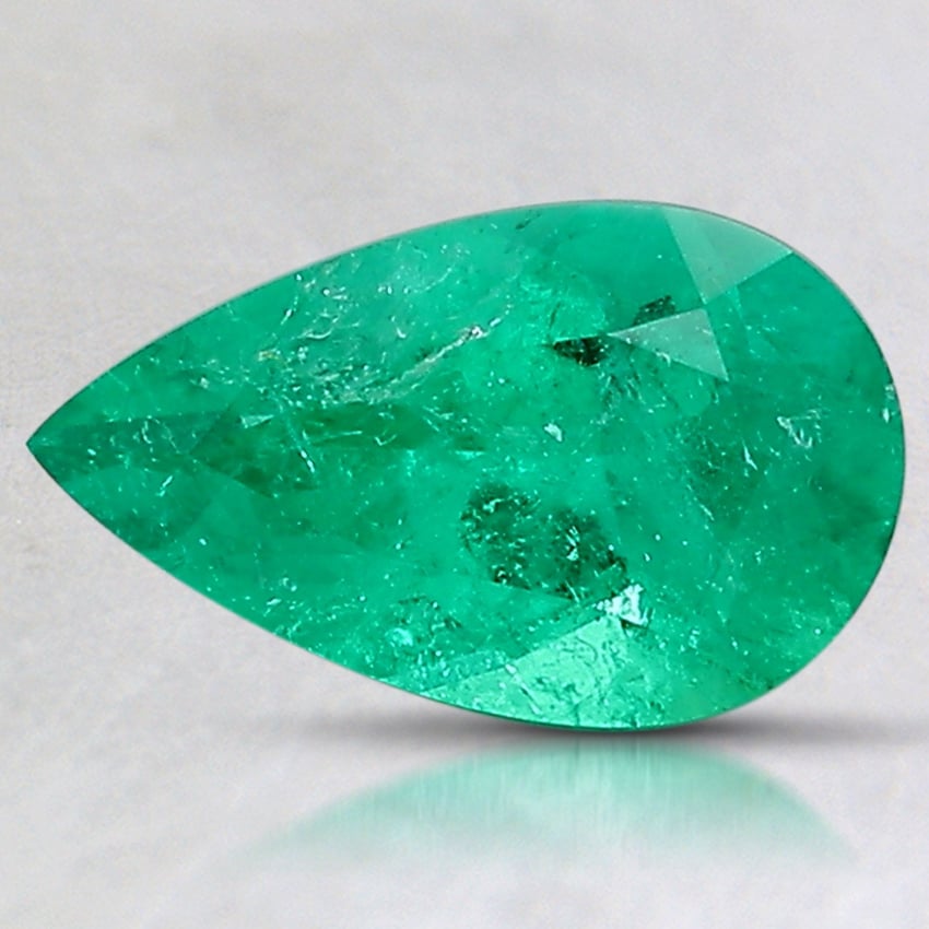 9.6x5.8mm Pear Colombian Emerald