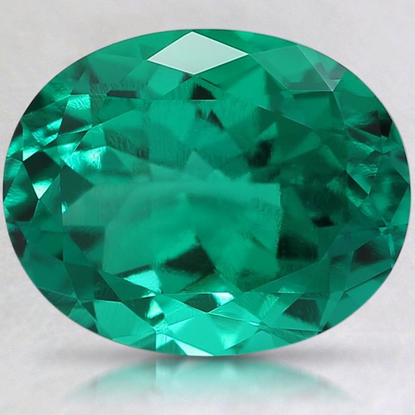 10x8mm Oval Lab Created Emerald