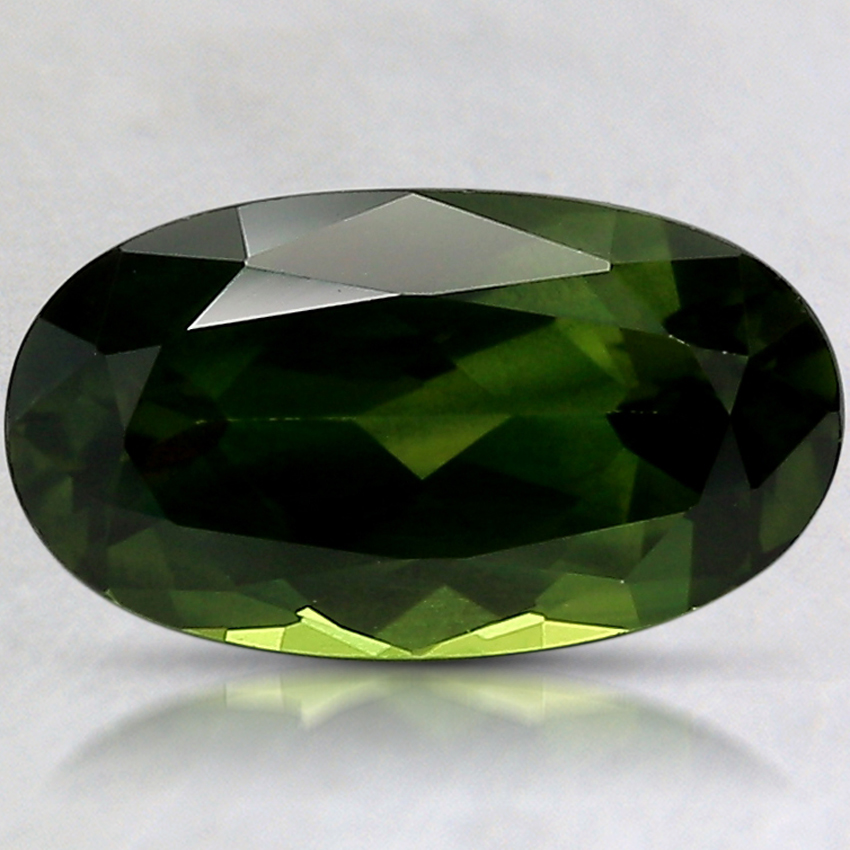 10.3x5.8mm Unheated Green Modified Oval Australian Sapphire