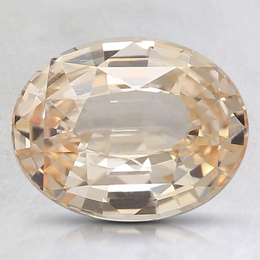 9.3x7.3mm Unheated Peach Oval Sapphire