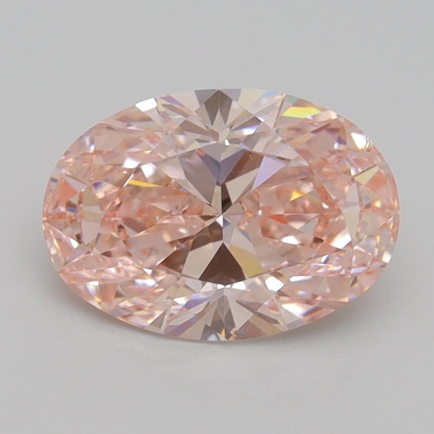 2.12 Ct. Fancy Intense Pink Oval Lab Grown Diamond
