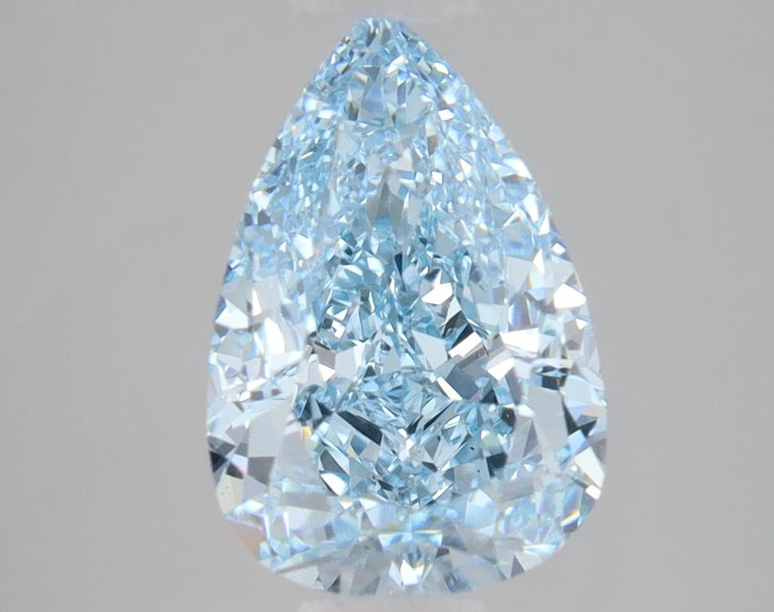3.01 Ct. Fancy Vivid Blue Pear Lab Grown Diamond