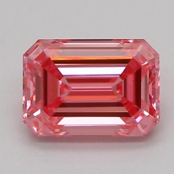 0.53 Ct. Fancy Vivid Pink Emerald Lab Grown Diamond