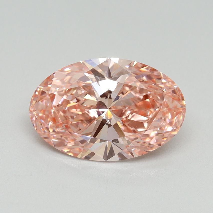 2.58 Ct. Fancy Vivid Pink Oval Lab Grown Diamond