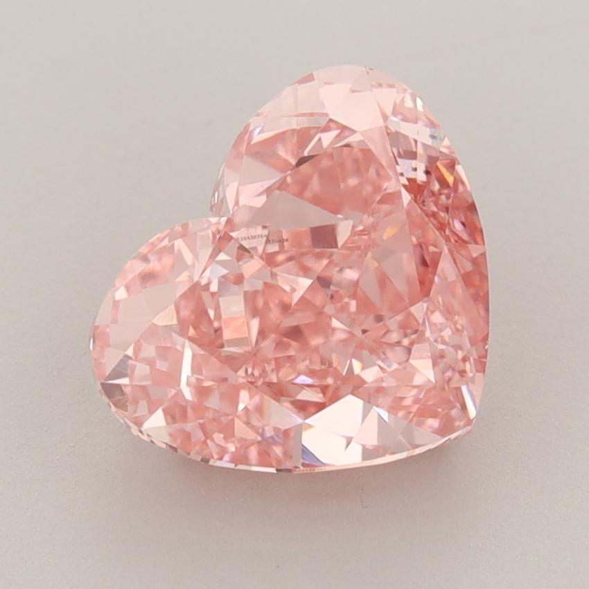 3.21 Ct. Fancy Vivid  Pink Heart Lab Grown Diamond