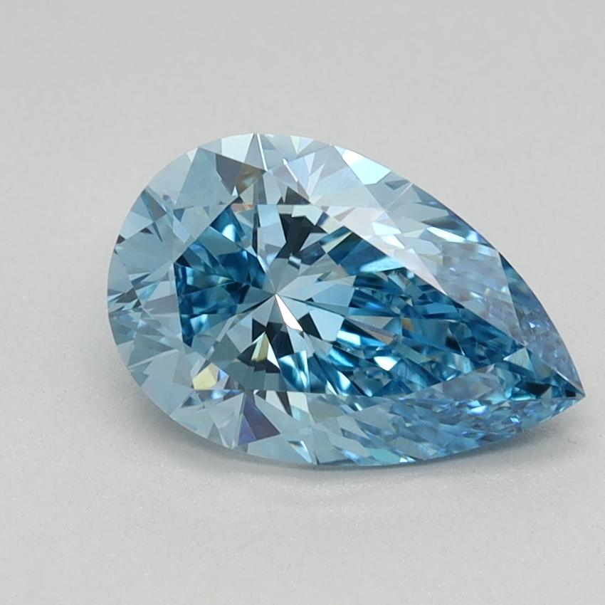 1.11 Ct. Fancy Vivid Blue Pear Lab Grown Diamond