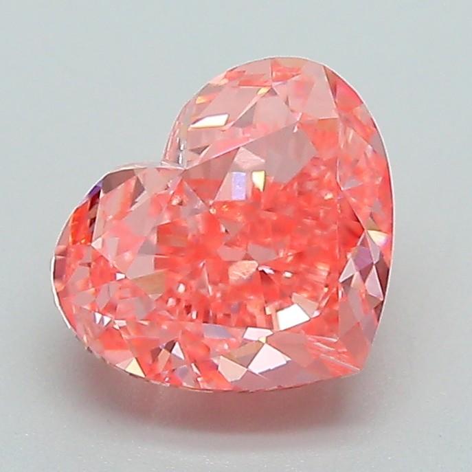 1.74 Ct. Fancy Vivid Pink Heart Lab Grown Diamond