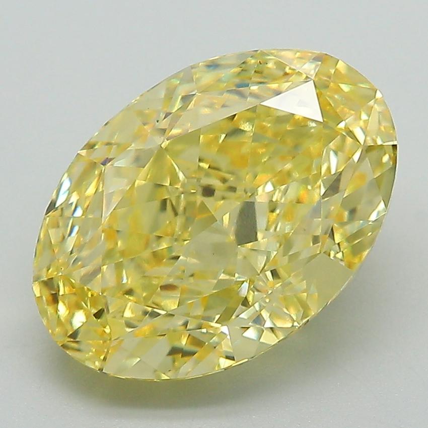 4.64 Ct. Fancy Vivid Yellow Oval Lab Grown Diamond