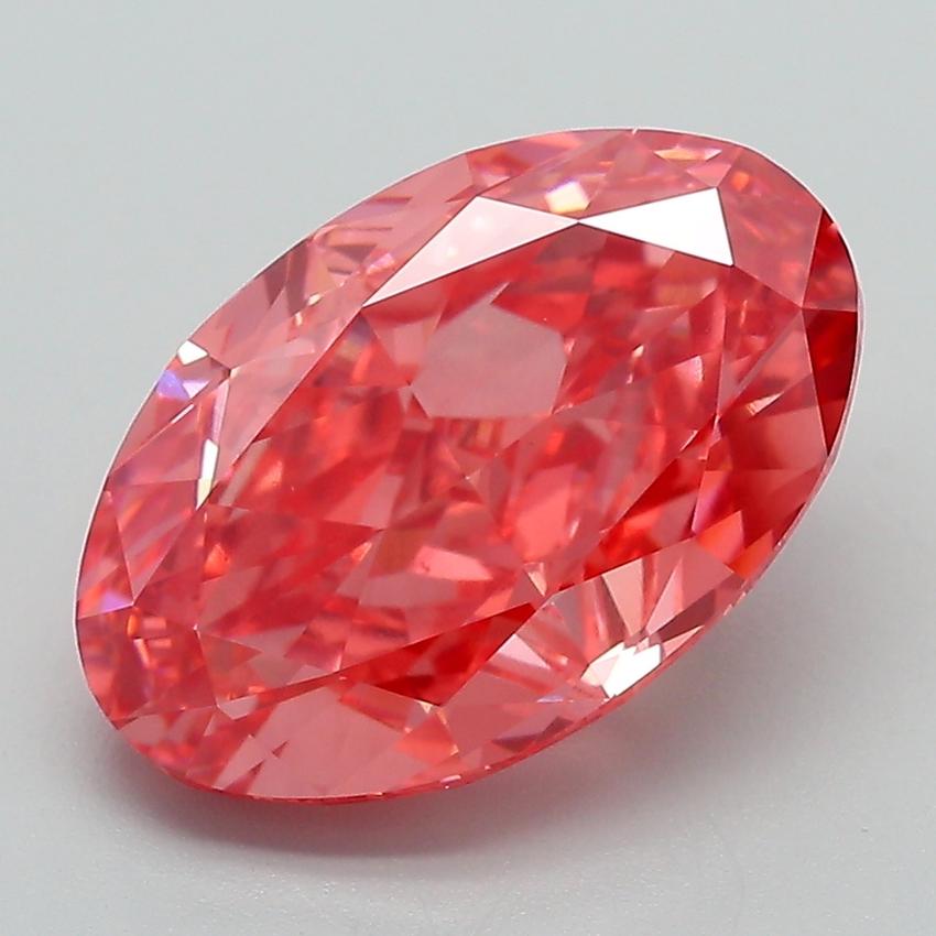 4.78 Ct. Fancy Vivid Pink Oval Lab Grown Diamond