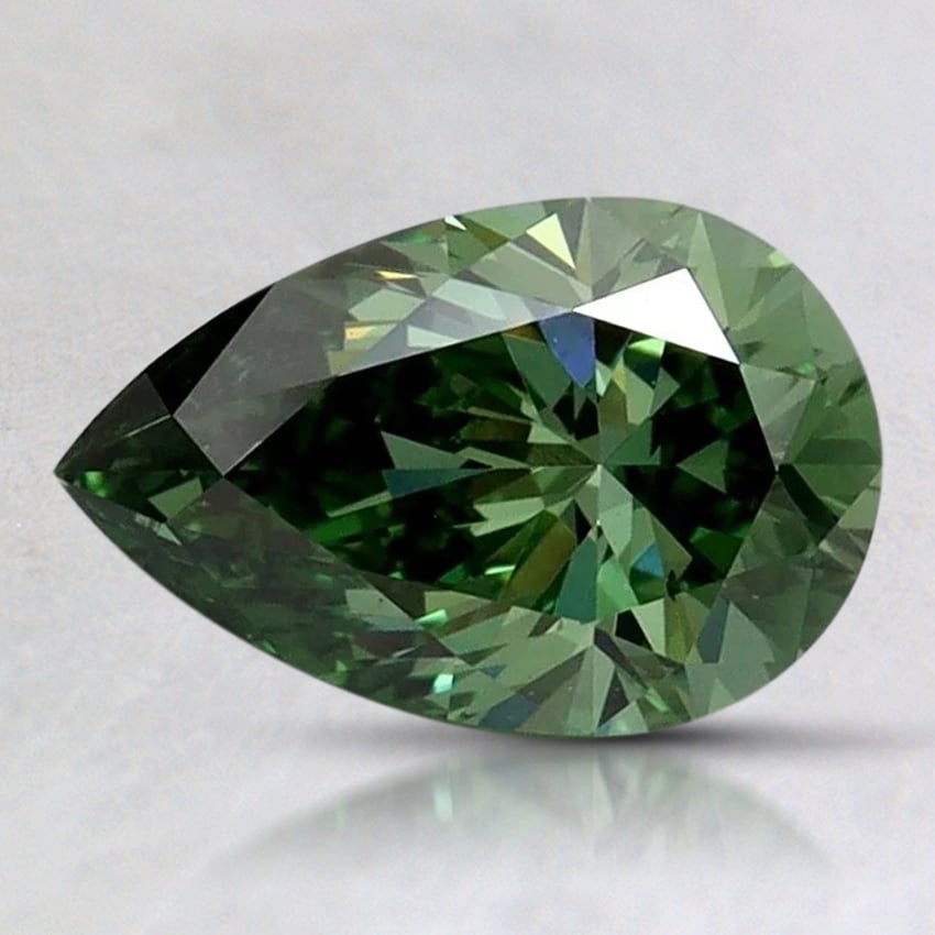 1.16 Ct. Fancy Vivid Pacific Green Pear Lab Grown Diamond