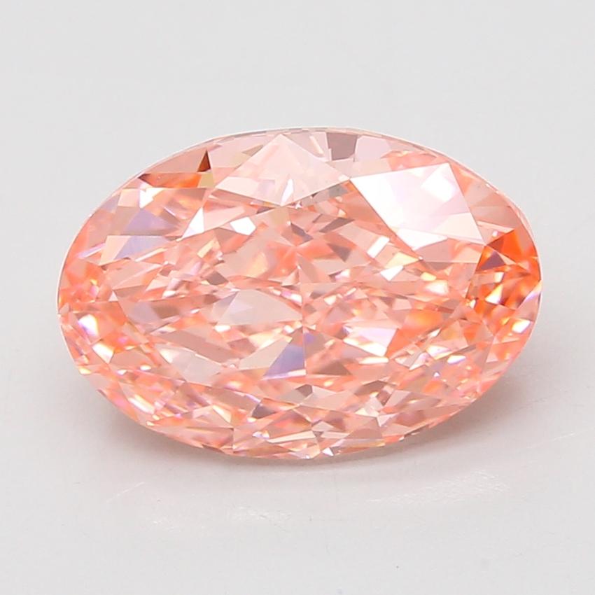 5.05 Ct. Fancy Vivid Pink Oval Lab Grown Diamond