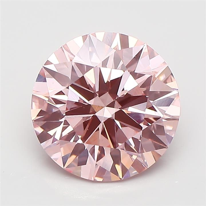 4.52 Ct. Fancy Intense  Pink Round Lab Grown Diamond