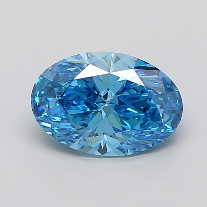 2.01 Ct. Fancy Vivid None Blue Oval Lab Grown Diamond