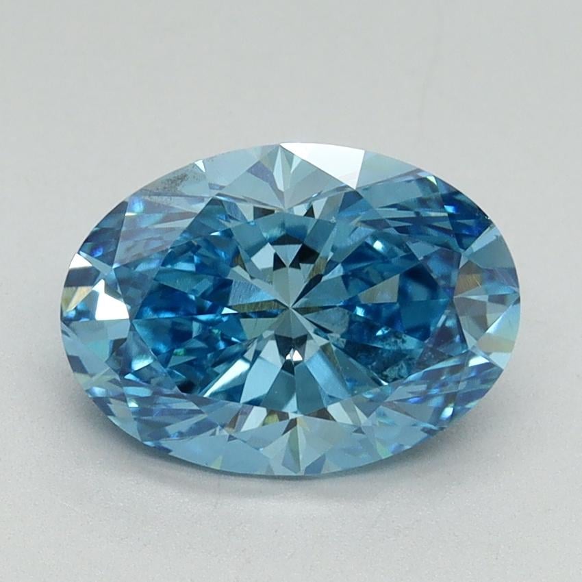 2.00 Ct. Fancy Vivid Blue Oval Lab Grown Diamond
