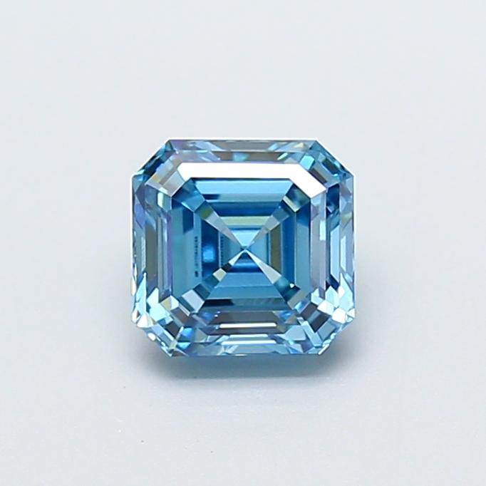 1.09 Ct. Fancy Vivid  Blue Asscher Lab Grown Diamond