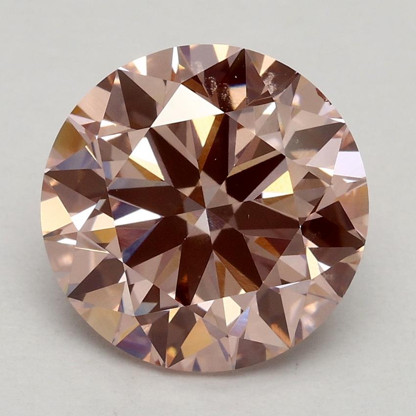 3.24 Ct. Fancy Pink Round Lab Grown Diamond