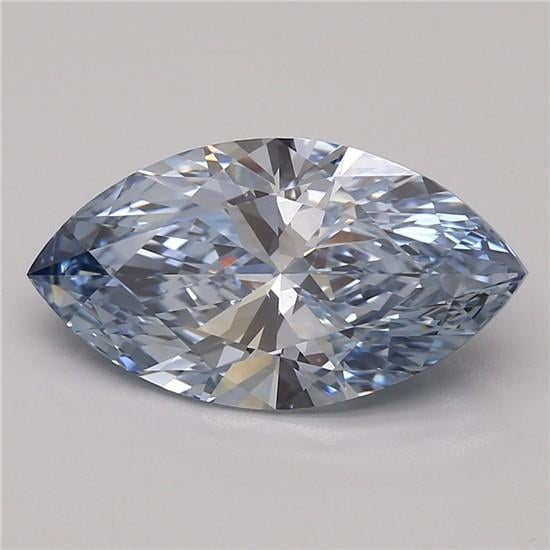 3.75 Ct. Fancy Vivid Blue Marquise Lab Grown Diamond