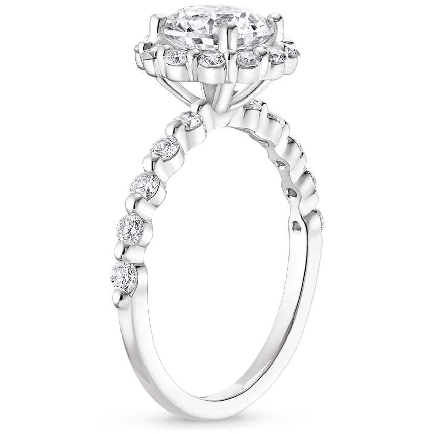 18K White Gold Marseille Halo Diamond Ring (1/2 ct. tw.), large side view
