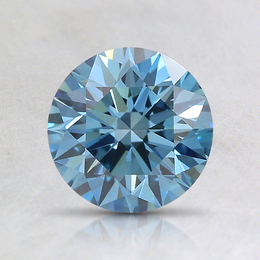 0.97 Ct. Fancy Intense Blue Round Lab Created Diamond